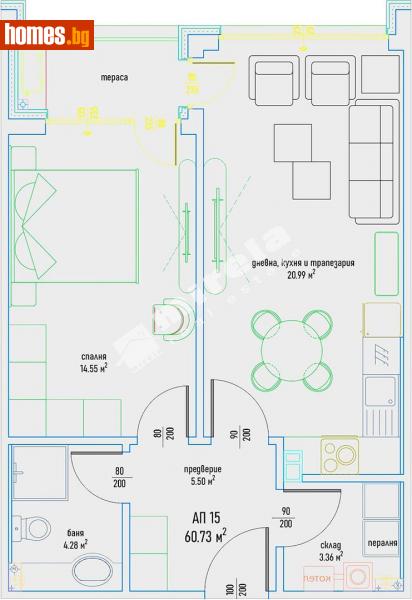 Двустаен, 75m² - Кв. Малинова Долина, София - Апартамент за продажба - МИРЕЛА - 108507349