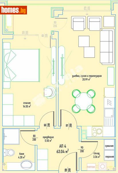 Двустаен, 79m² - Кв. Малинова Долина, София - Апартамент за продажба - МИРЕЛА - 108520856