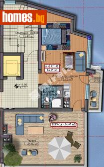Едностаен, 52m² - Апартамент за продажба - 108542978