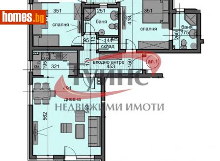 Тристаен, 122m² - Апартамент за продажба - 108550321