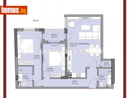 Тристаен, 109m² - Апартамент за продажба - 108662305
