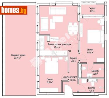 Тристаен, 109m² - Апартамент за продажба - 108678533