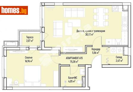 Двустаен, 93m² - Апартамент за продажба - 108678612