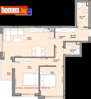 Тристаен, 103m² - Апартамент за продажба - 108692925