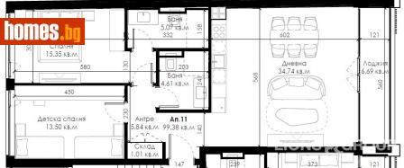 Тристаен, 115m² - Апартамент за продажба - 108729252