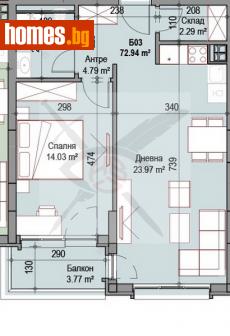 Двустаен, 73m² - Апартамент за продажба - 108871792