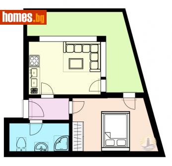 Двустаен, 62m² - Апартамент за продажба - 108876490