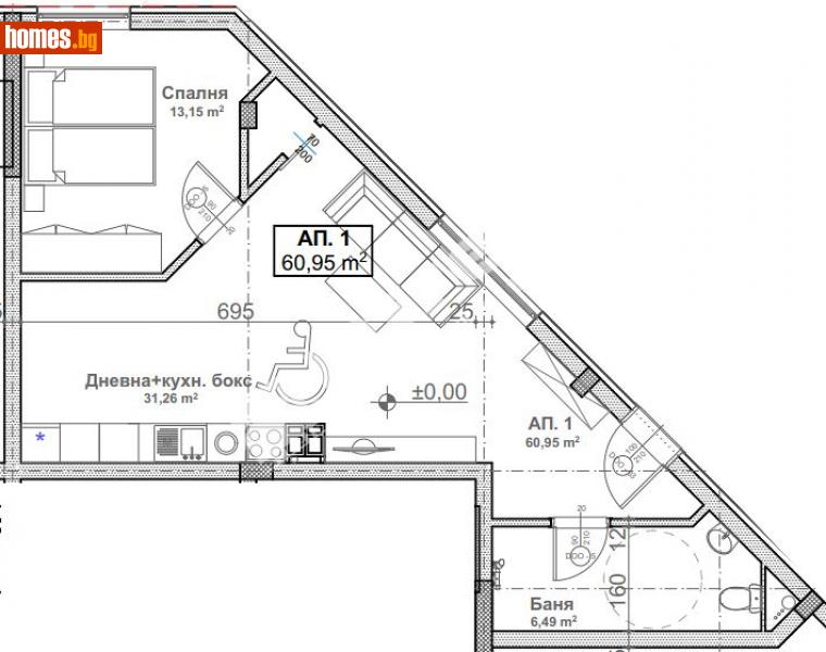 Двустаен, 69m² - София, София - град - Апартамент за продажба - МИРЕЛА - 108910115