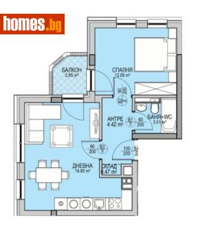 Двустаен, 60m² - Апартамент за продажба - 108969634