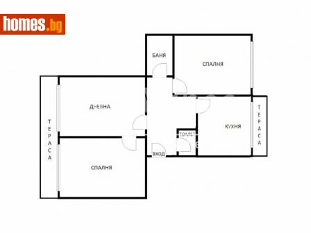 Тристаен, 80m² - Апартамент за продажба - 108995265