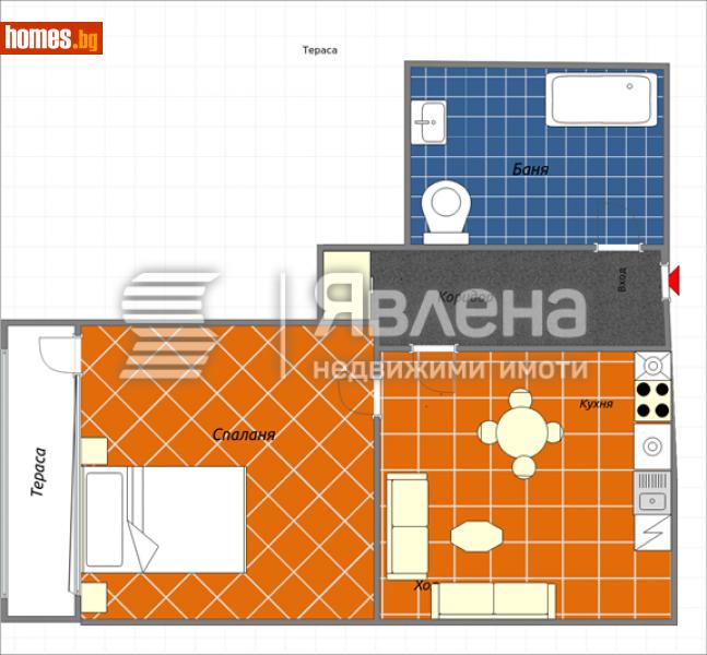 Двустаен, 45m² -  Център, Варна - Апартамент за продажба - ЯВЛЕНА - 108995670