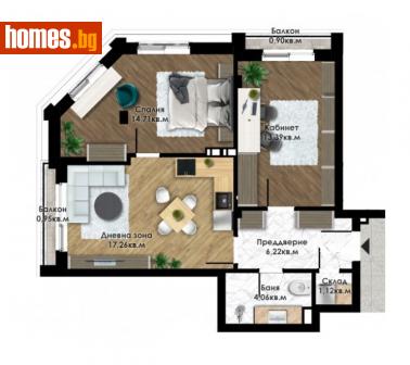 Тристаен, 80m² - Апартамент за продажба - 109005654