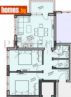 Тристаен, 89m² - Апартамент за продажба - 109006660