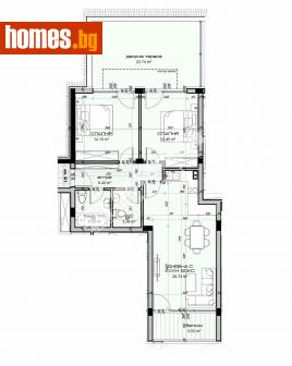 Тристаен, 104m² - Апартамент за продажба - 109011097