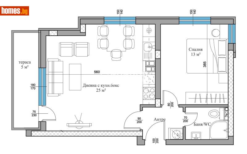 Двустаен, 80m² - Жк. Христо Смирненски, Пловдив - Апартамент за продажба - КОНДОР НЕДВИЖИМИ ИМОТИ - 109101190