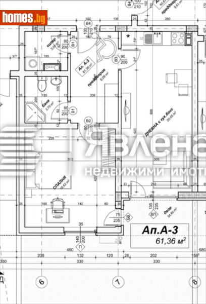 Двустаен, 82m² - Жк. Славия, София - Апартамент за продажба - ЯВЛЕНА - 109116397