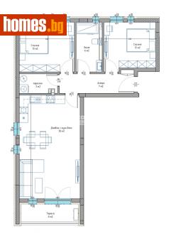 Тристаен, 106m² - Апартамент за продажба - 109117116
