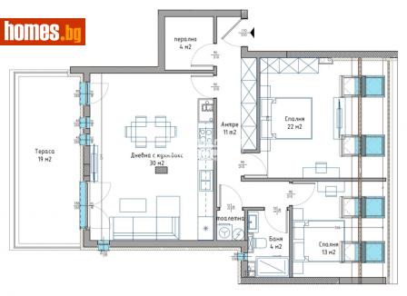 Тристаен, 135m² - Апартамент за продажба - 109156246