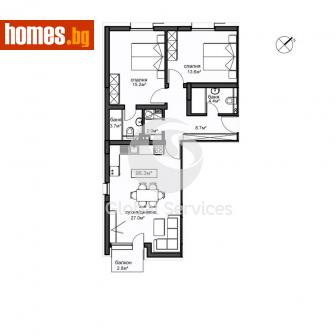 Тристаен, 121m² - Апартамент за продажба - 109161619