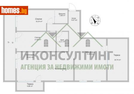 Тристаен, 190m² - Апартамент за продажба - 109187607