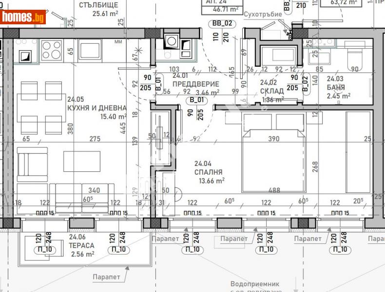 Двустаен, 54m² - Жк. Овча Купел, София - Апартамент за продажба - МИРЕЛА - 109191890