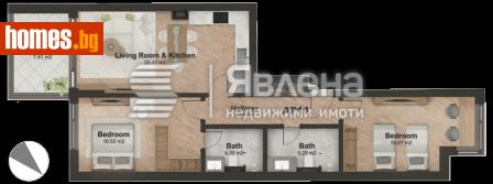 Тристаен, 114m² - Апартамент за продажба - 109227119