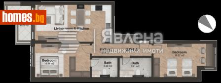 Тристаен, 110m² - Апартамент за продажба - 109227153