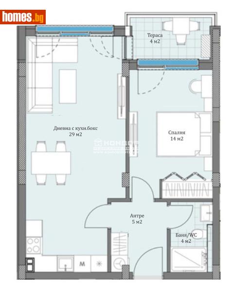 Двустаен, 74m² - Кв. Остромила, Пловдив - Апартамент за продажба - КОНДОР НЕДВИЖИМИ ИМОТИ - 109265600