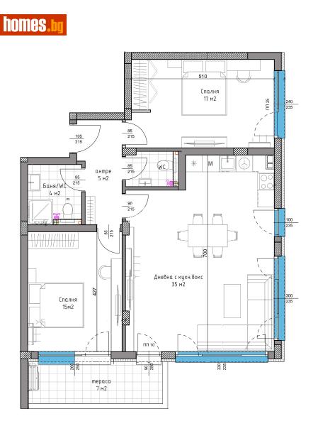 Тристаен, 115m² - Кв. Остромила, Пловдив - Апартамент за продажба - КОНДОР НЕДВИЖИМИ ИМОТИ - 109265645