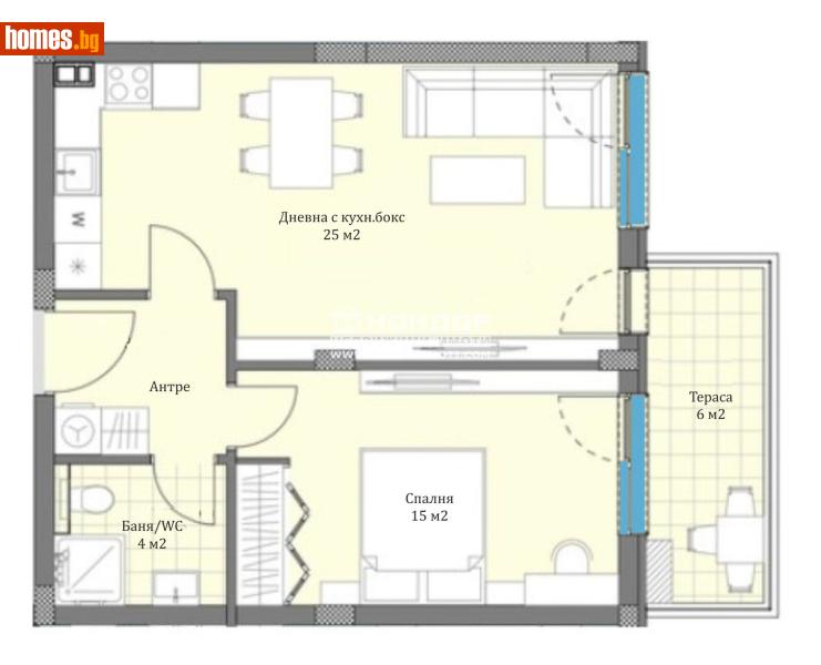 Двустаен, 73m² - Кв. Остромила, Пловдив - Апартамент за продажба - КОНДОР НЕДВИЖИМИ ИМОТИ - 109266028