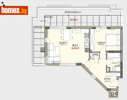 Двустаен, 90m² - Апартамент за продажба - 109278864