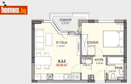 Двустаен, 73m² - Апартамент за продажба - 109278943