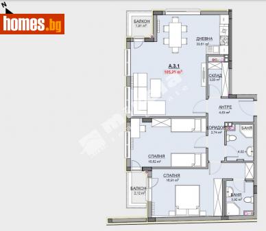 Тристаен, 138m² - Апартамент за продажба - 109278948