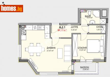 Двустаен, 88m² - Апартамент за продажба - 109278958