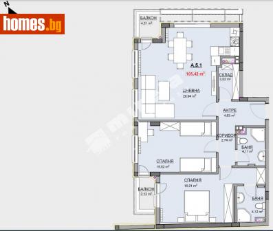 Тристаен, 138m² - Апартамент за продажба - 109279023