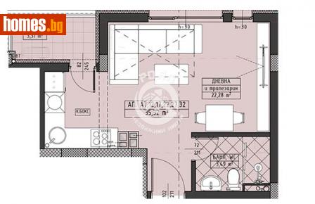 Едностаен, 42m² - Апартамент за продажба - 109292156