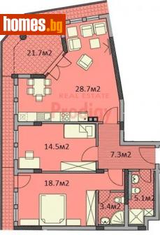 Тристаен, 140m² - Апартамент за продажба - 109354553