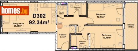 Тристаен, 109m² - Апартамент за продажба - 109404210