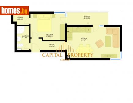 Двустаен, 68m² - Апартамент за продажба - 109417910
