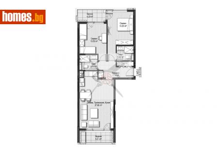 Тристаен, 116m² - Апартамент за продажба - 109422028