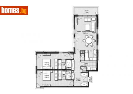 Тристаен, 151m² - Апартамент за продажба - 109422174