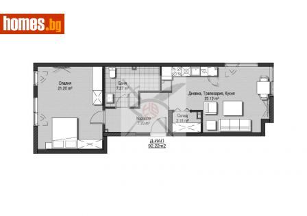 Двустаен, 92m² - Апартамент за продажба - 109422441