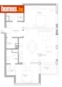 Тристаен, 109m² - Апартамент за продажба - 109436954