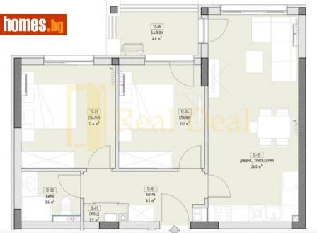 Тристаен, 91m² - Апартамент за продажба - 109476278