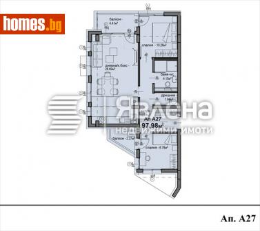 Тристаен, 98m² - Апартамент за продажба - 109489466
