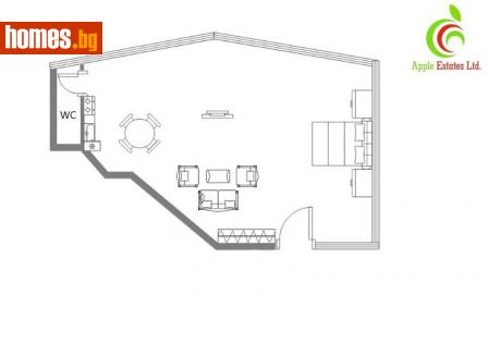 Едностаен, 54m² - Апартамент за продажба - 109529199