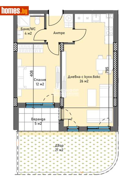 Двустаен, 96m² - Жк. Тракия, Пловдив - Апартамент за продажба - КОНДОР НЕДВИЖИМИ ИМОТИ - 109545564