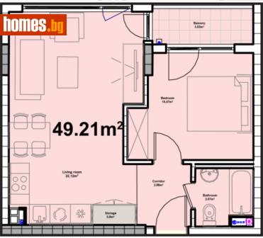 Двустаен, 60m² - Апартамент за продажба - 109545973