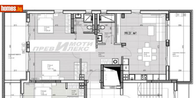 Тристаен, 145m² - Кв. Беломорски, Пловдив - Апартамент за продажба - Превилекс имоти ЕООД - 109567105