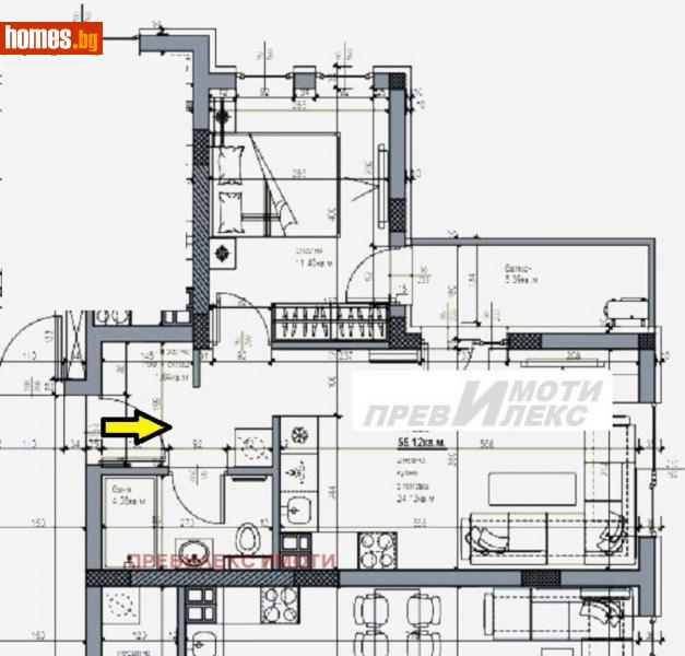 Двустаен, 64m² - Жк. Христо Смирненски, Пловдив - Апартамент за продажба - Превилекс имоти ЕООД - 109567245